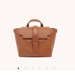 Senreve Mini Maestra pebbled chestnut bag